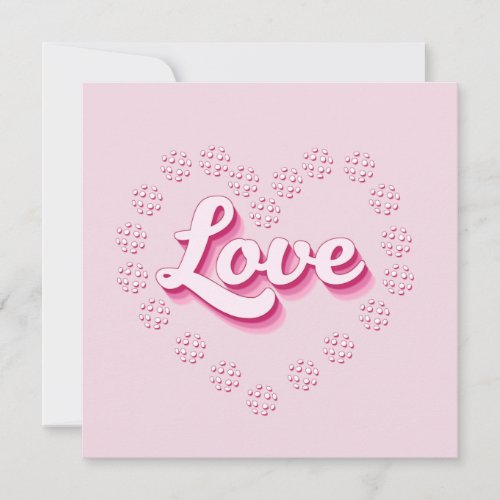 Pink Pickleball Love Valentines Day Heart Holiday Card