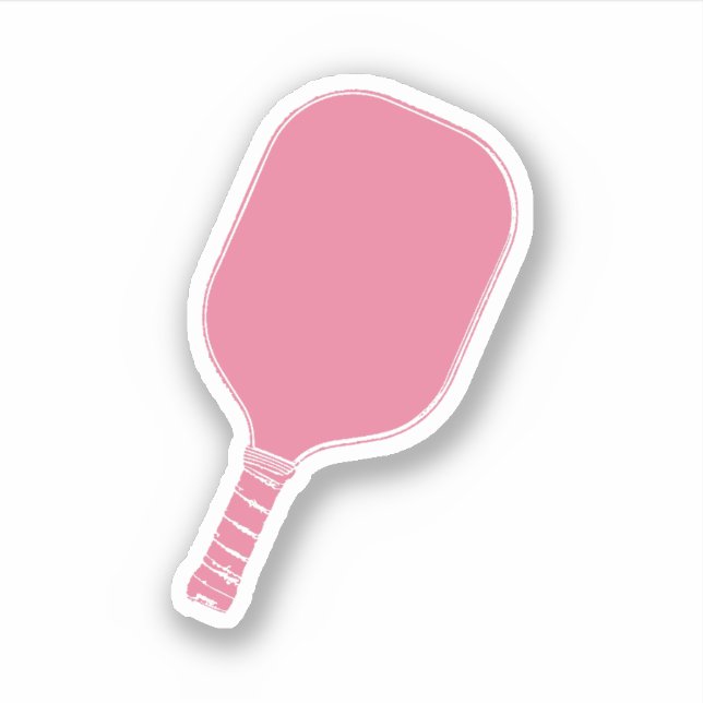 Pink Pickleball Paddle Sticker (Front)