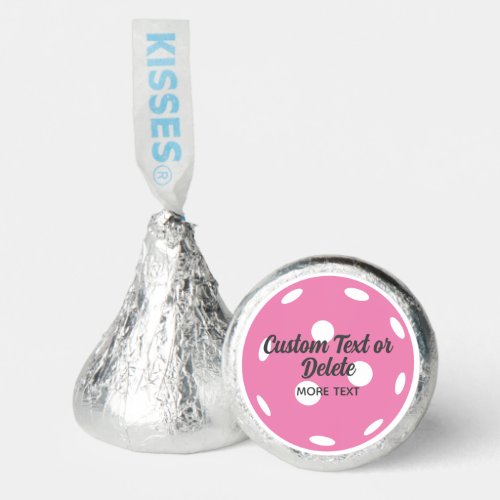 Pink Pickleball Party Personalized Text Hersheys Kisses