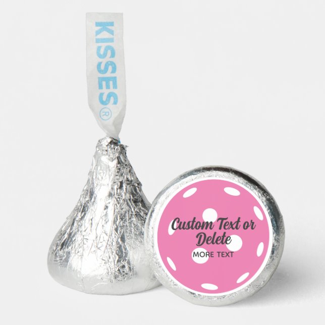 Pink Pickleball Party Personalized Text Hershey®'s Kisses® (Front)