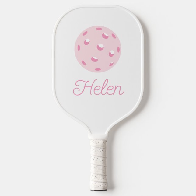 Pink Pickleball Personalized Paddle (Front)