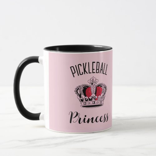 Pink Pickleball Princess Crown  Mug