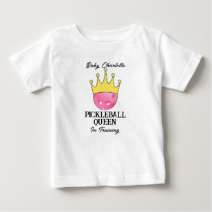 Pink Pickleball Queen in Training Baby Shower T-Shirt