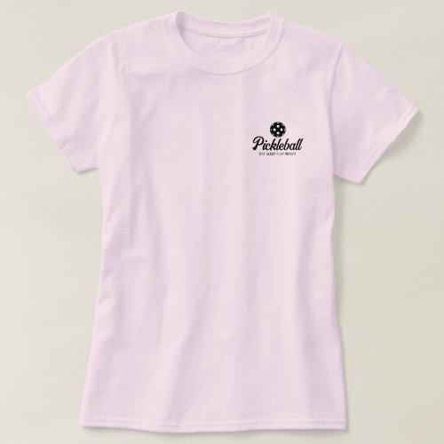 Pink pickleball t shirts for ladies double team