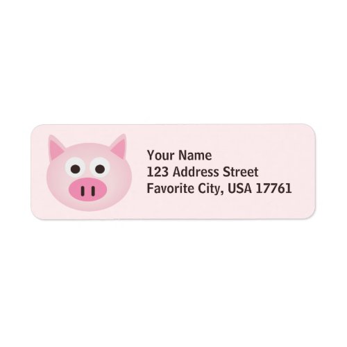 Pink Pig Address Labels