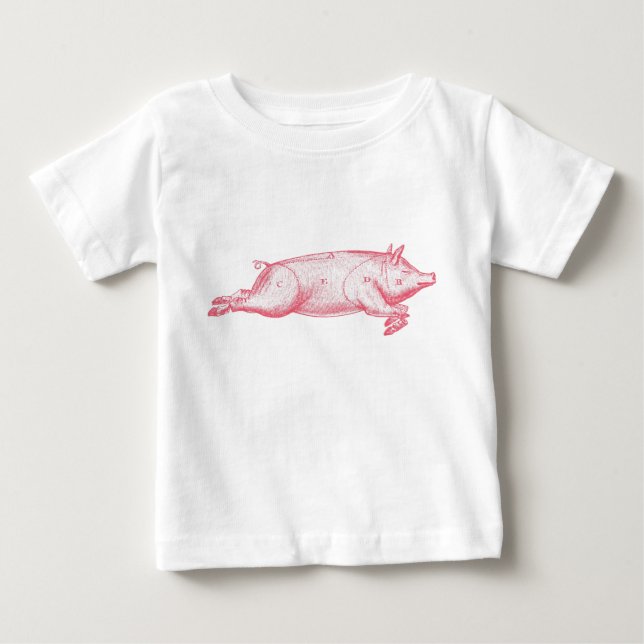 Pink Pig Baby T-Shirt (Front)