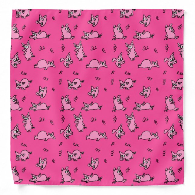 Pink Pig Bandana (Front)