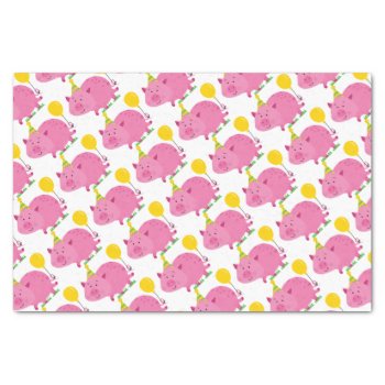 Pink Pig Birthday Tissue Paper by ThePigPen at Zazzle