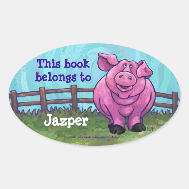 Pink Pig Bookplate (Front)