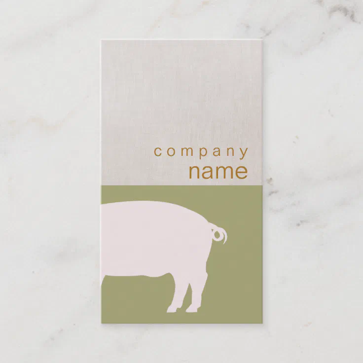 Pink Pig Business Card | Zazzle