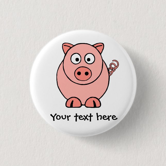 Pink Pig Button (Front)