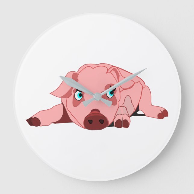 Pink Pig Clock - Customizable (Front)