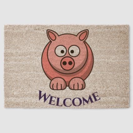 Pink Pig Coir Mat