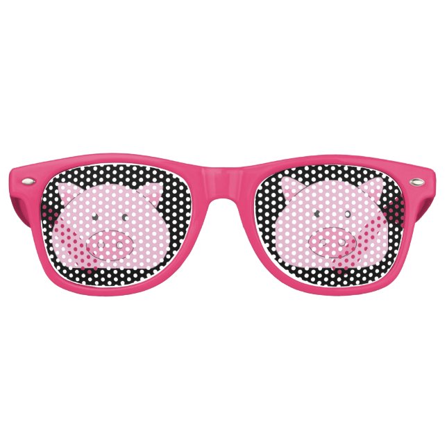 PINK PIG CUTE FUNNY PARTY SUNGLASSES (Front)