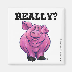 Pink Pig Diet Reminder Magnet