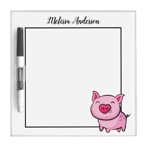 Pink Pig Dry Erase Board