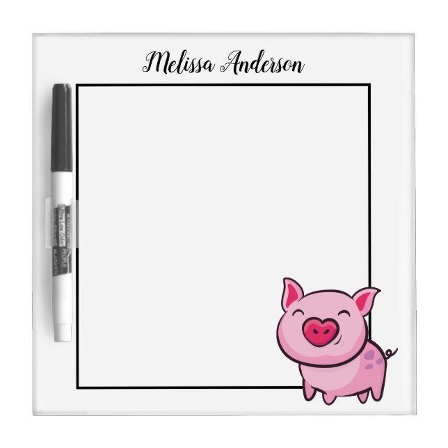 Pink Pig Dry Erase Board (Front)