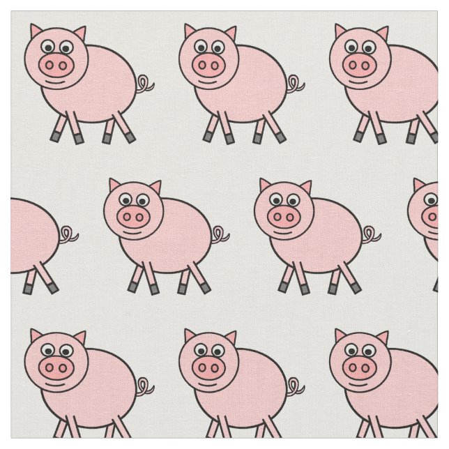 Pink Pig Fabric (Close Up)