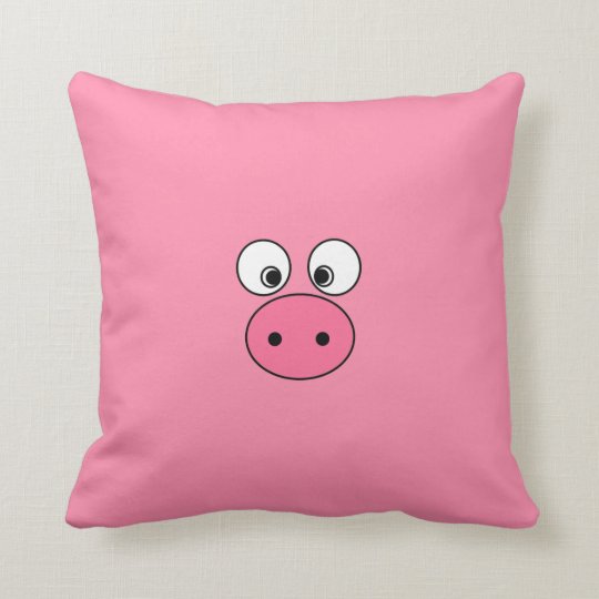 Pink Pig Face and Bum! Throw Pillow | Zazzle