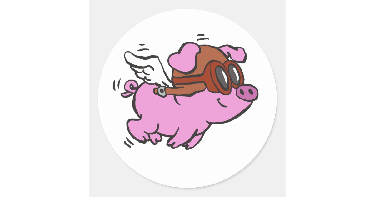 cute flying pig drawing