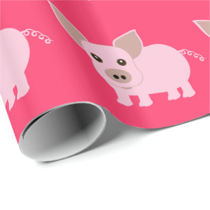 Pink Pig Gift Wrapping Paper