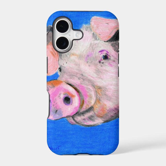 Pink Pig Iphone Case (Back)