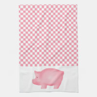 Pink Pig Kitchen Towel