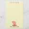 Pink Pig Mud Puddle Personalized Stationery