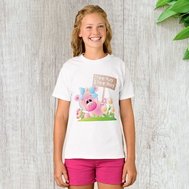 Pink Pig Nursery Never Hurry Never Worry T-Shirt (Creator Uploaded)