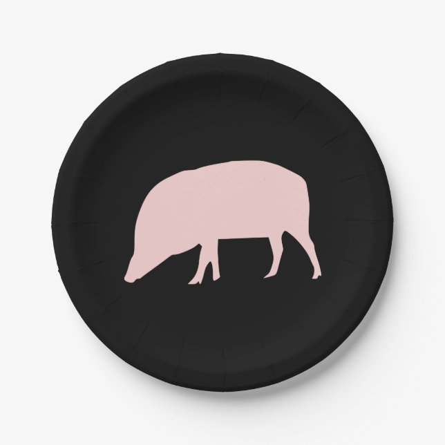 Pink Pig Paper Plates (Front)