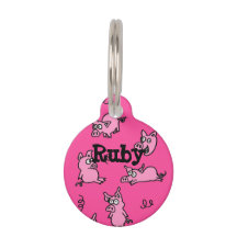 Pink Pig Pet ID Tag