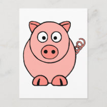 Pink Pig Postcard