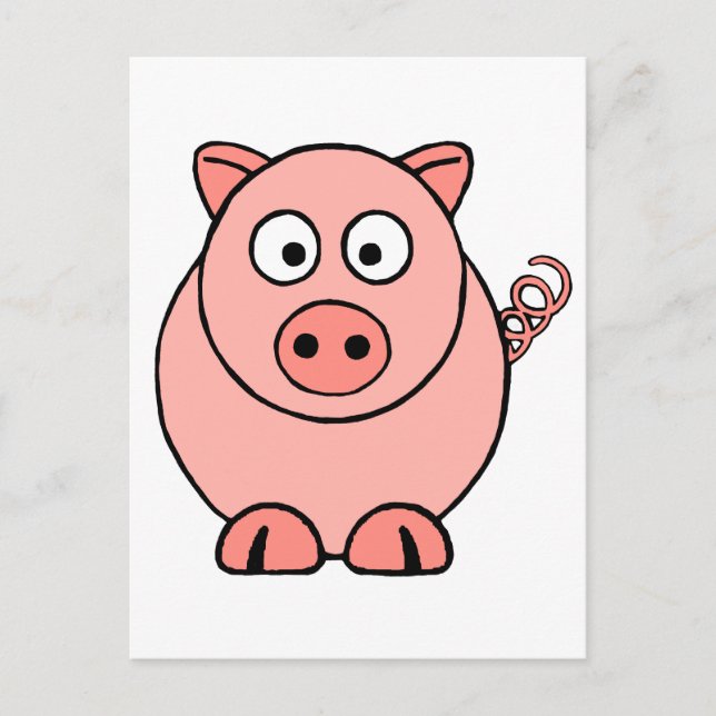 Pink Pig Postcard (Front)