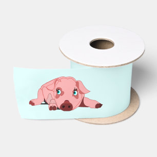 Pink Pig Ribbon - Customizable
