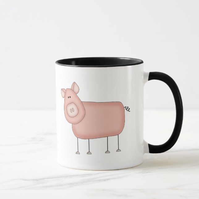 Pink Pig T-shirts and Gifts Mug (Right)