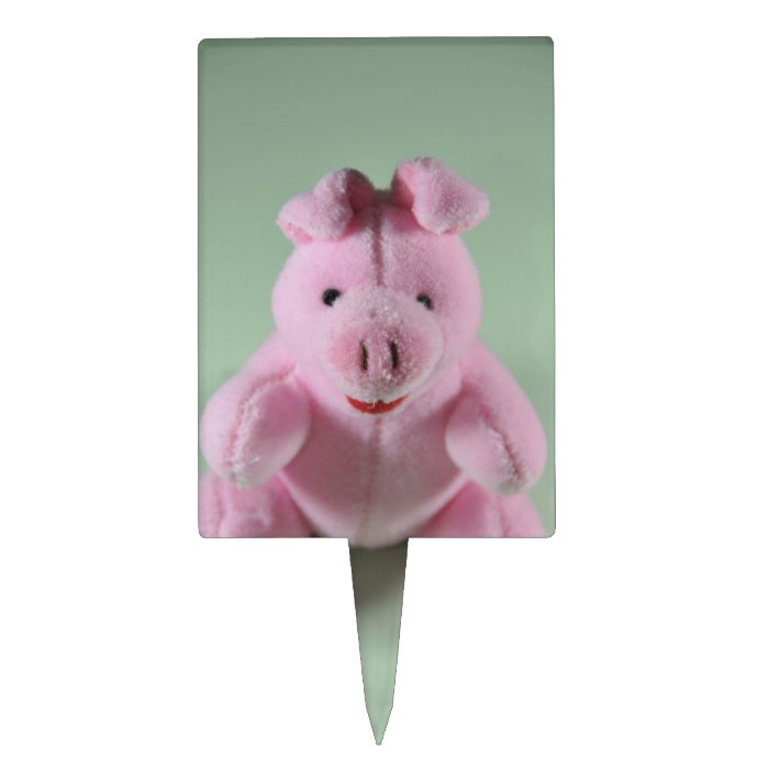 Pink pig toy cake toppers