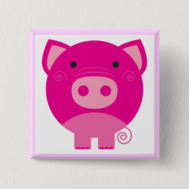 Pink Pig Tshirts and Gifts Pinback Button (Front)