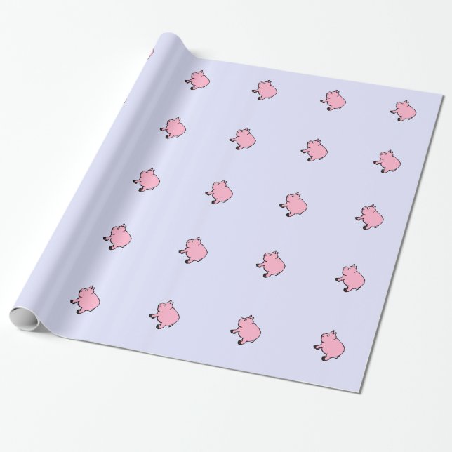 Pink Pig, Wrapping Paper, 30" x 6' Wrapping Paper (Unrolled)