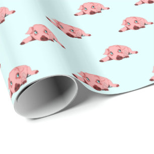 Pink Pig Wrapping Paper - Your Colors