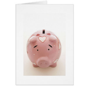 Pink Piggy Bank Cards