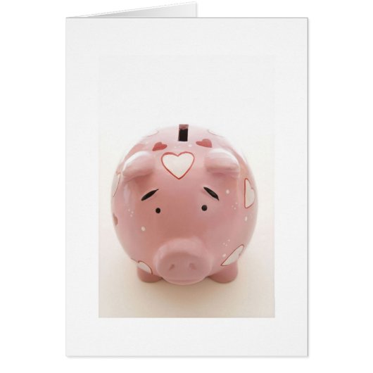 Pink Piggy Bank Cards (Front)