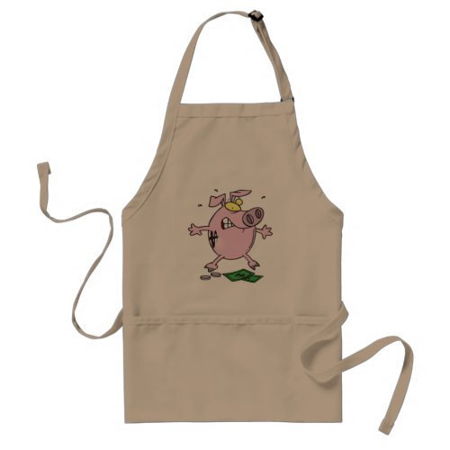 Pink Piggy Bank With Money Apron