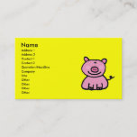 Pink Piggy Business Card at Zazzle