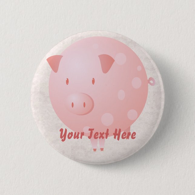 Pink Piggy Button (Front)