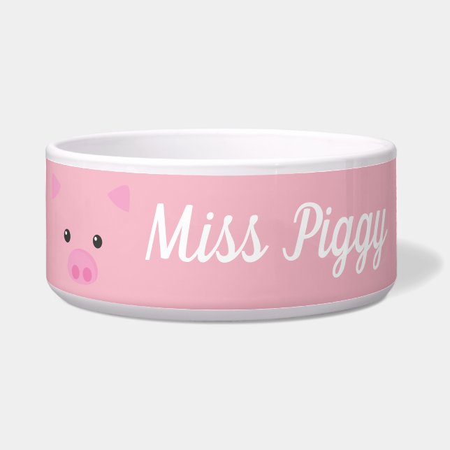 Pink Piggy Face Bowl (Front)