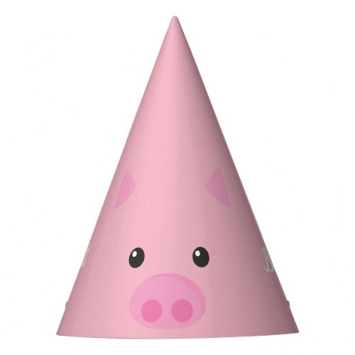 Pink Piggy Face Party Hat