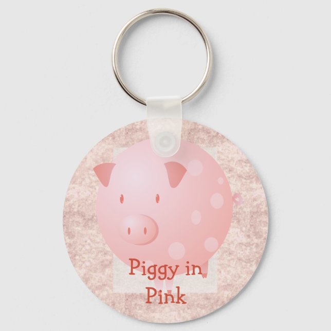 Pink Piggy Keychain (Front)
