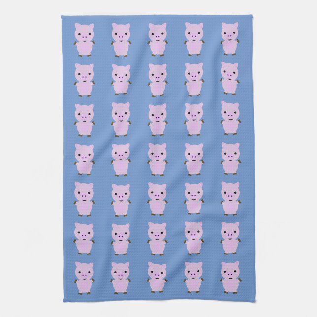 Pink Piggy Kitchen Towel (Vertical)