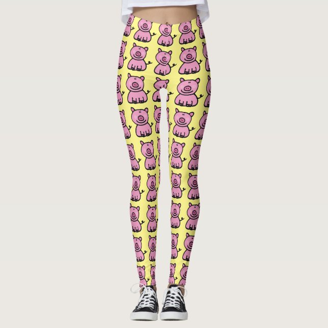 pink piggy leggings (Front)