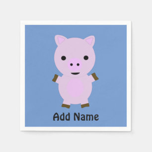 Pink Piggy Napkins